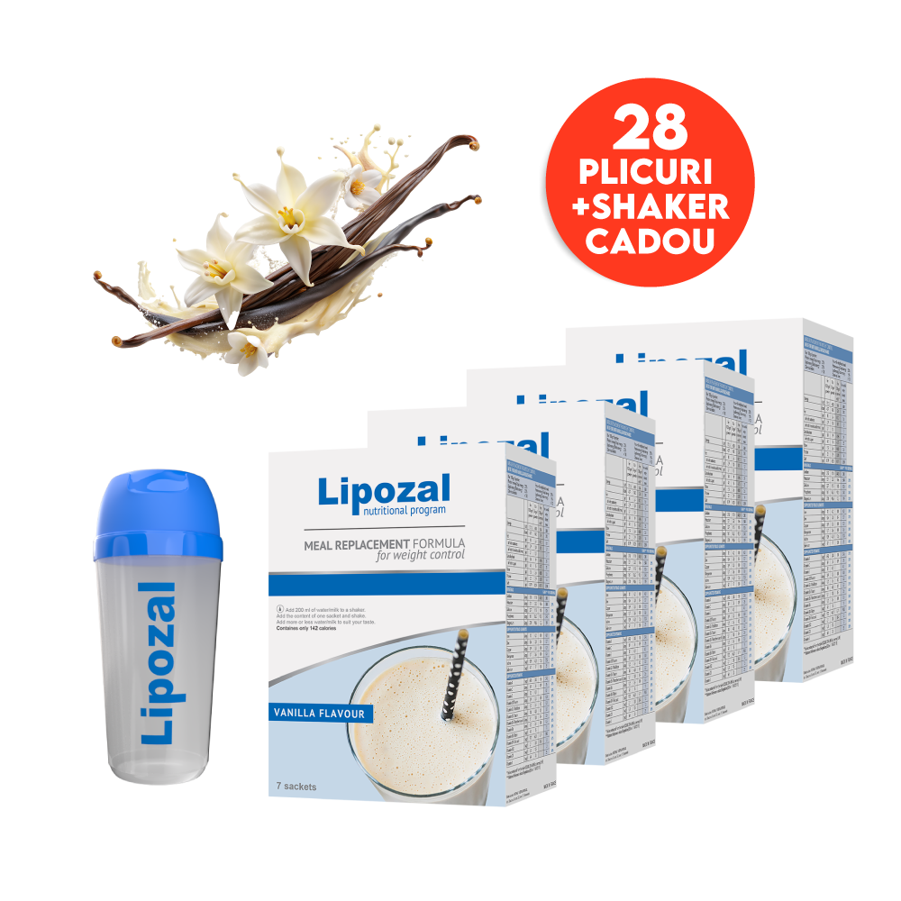 Lipozal Vanilie 28 plicuri + Shaker CADOU