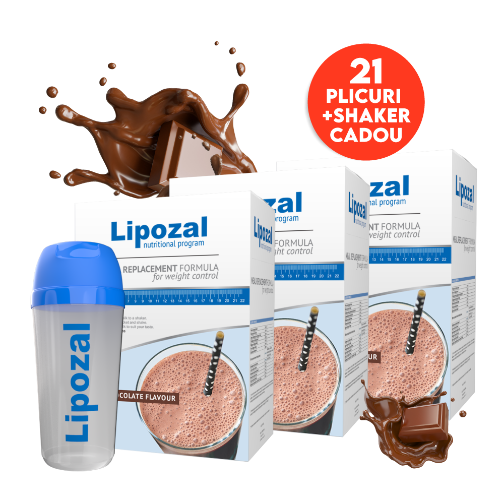 LIPOZAL CIOCOLATA 21 PLICURI + SHAKER
